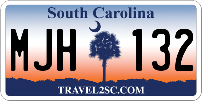 SC license plate MJH132