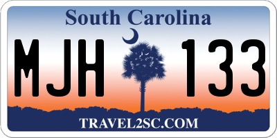 SC license plate MJH133