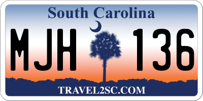 SC license plate MJH136