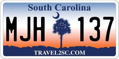 SC license plate MJH137