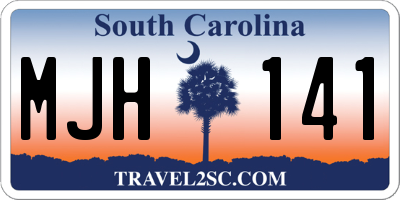 SC license plate MJH141