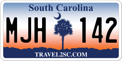 SC license plate MJH142