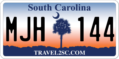 SC license plate MJH144
