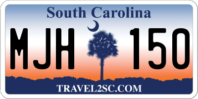 SC license plate MJH150