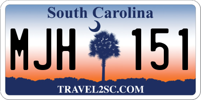 SC license plate MJH151