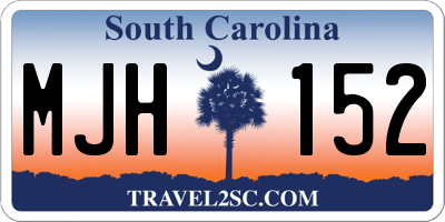 SC license plate MJH152