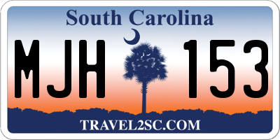 SC license plate MJH153