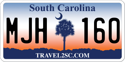 SC license plate MJH160