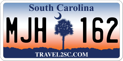 SC license plate MJH162