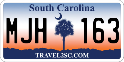 SC license plate MJH163