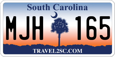 SC license plate MJH165