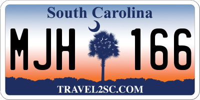 SC license plate MJH166
