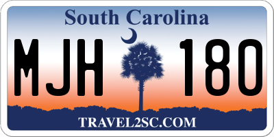 SC license plate MJH180