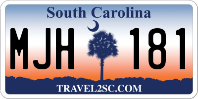 SC license plate MJH181
