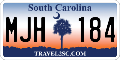 SC license plate MJH184