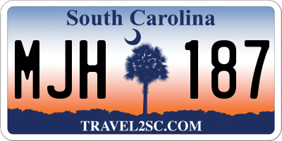 SC license plate MJH187