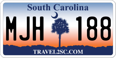 SC license plate MJH188