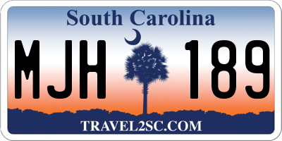 SC license plate MJH189