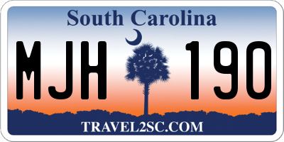SC license plate MJH190