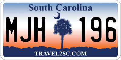 SC license plate MJH196