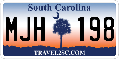 SC license plate MJH198