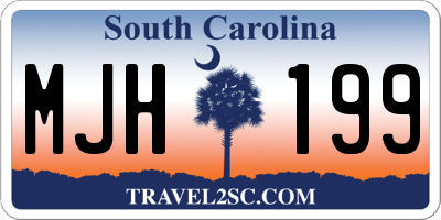 SC license plate MJH199