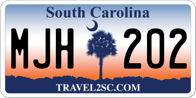 SC license plate MJH202