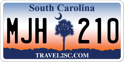 SC license plate MJH210