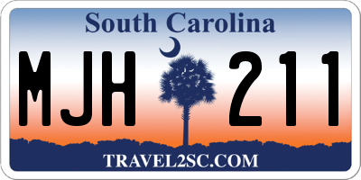 SC license plate MJH211