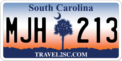 SC license plate MJH213