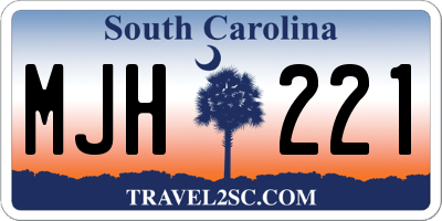 SC license plate MJH221