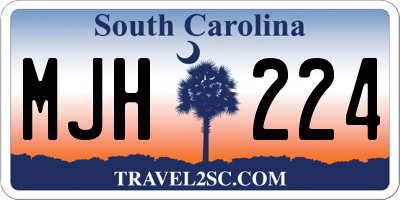 SC license plate MJH224