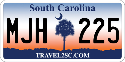SC license plate MJH225