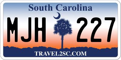 SC license plate MJH227