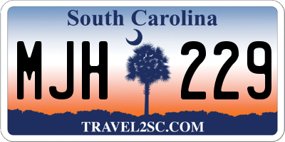 SC license plate MJH229