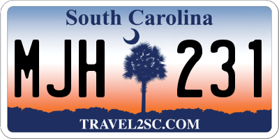 SC license plate MJH231