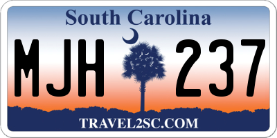 SC license plate MJH237