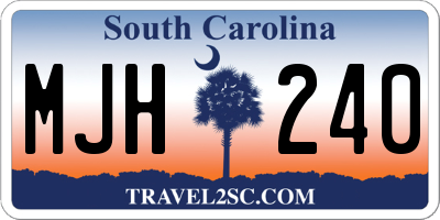 SC license plate MJH240