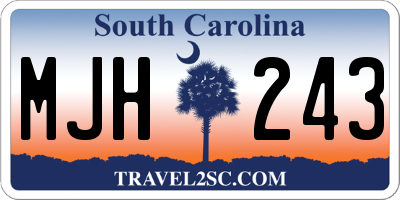 SC license plate MJH243