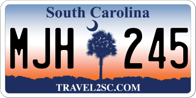 SC license plate MJH245