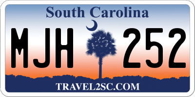 SC license plate MJH252