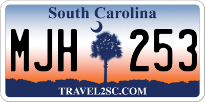 SC license plate MJH253