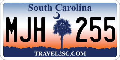 SC license plate MJH255