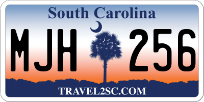 SC license plate MJH256