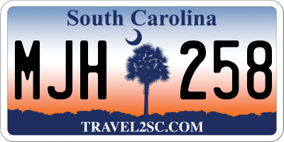 SC license plate MJH258