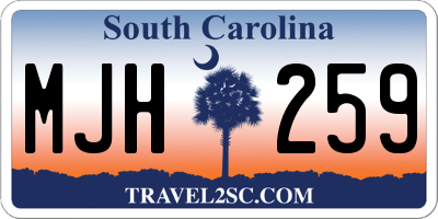 SC license plate MJH259