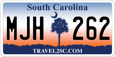 SC license plate MJH262