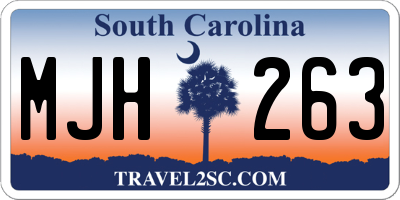 SC license plate MJH263