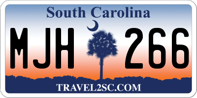 SC license plate MJH266