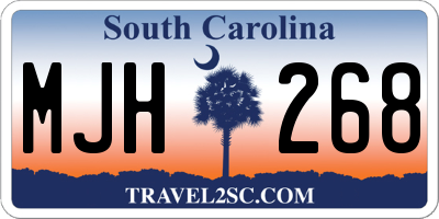 SC license plate MJH268